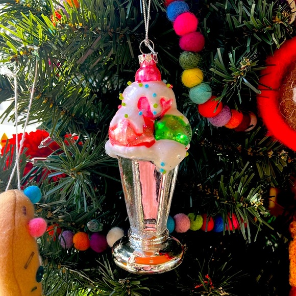Blown Glass Ornament Ice Cream Sundae Parfait - Picture 2 of 7